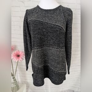 Style & Co Women's Black and Gray Sweater
